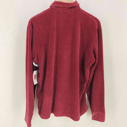 THANE 70s MADE IN HONGKONG 片ポケ パイルL/Sポロシャツ 襟芯 メンズ import:M