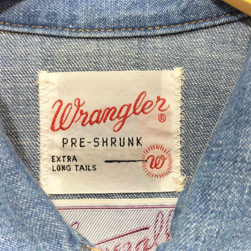 ラングラー Wrangler 2022SS ウエスタンデニムワークシャツ メンズ import:XS