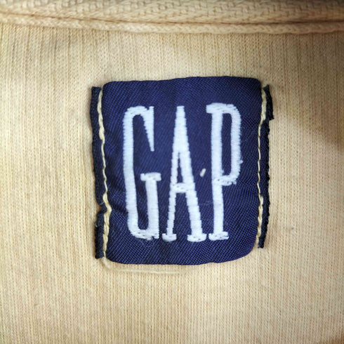 ギャップ Gap 90s OLD メタルボタン インサイドアウト コットンリブニットL/Sポロシャツ メンズ import:L