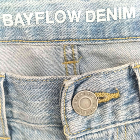 ベイフロー BAYFLOW リペアテーパードデニムパンツ メンズ JPN:3