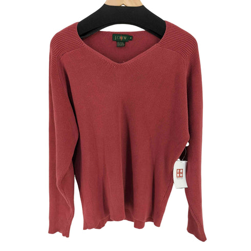ジェイクルー J.CREW 90s 緑タグ 巨人タグ フリーダムスリーブ Vネックコットンリブニット メンズ import:S