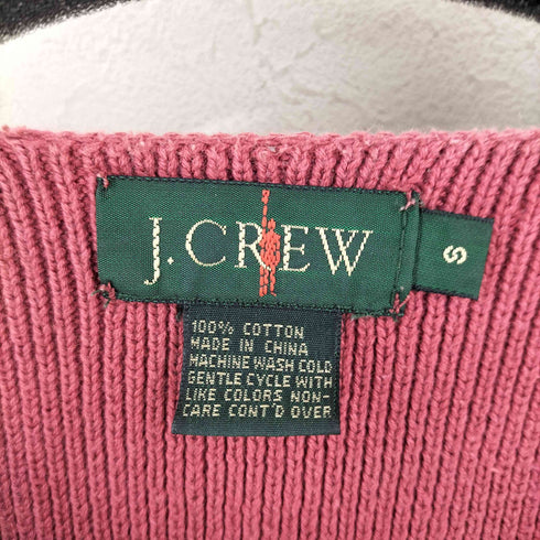 ジェイクルー J.CREW 90s 緑タグ 巨人タグ フリーダムスリーブ Vネックコットンリブニット メンズ import:S