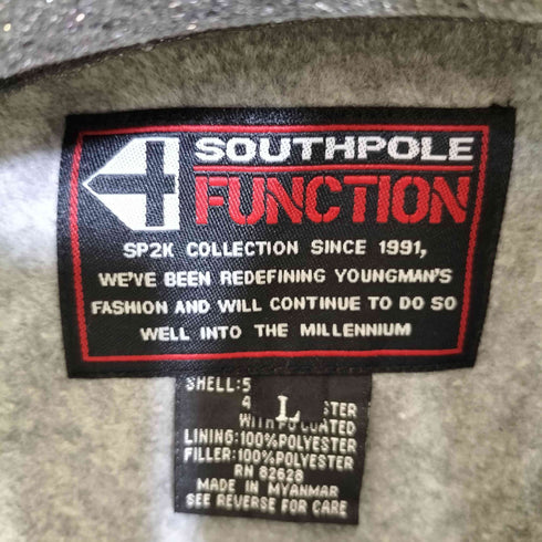 サウスポール SOUTHPOLE FUNCTION 裏地フリース マルチポケットナイロンべスト BBOY メンズ import:L