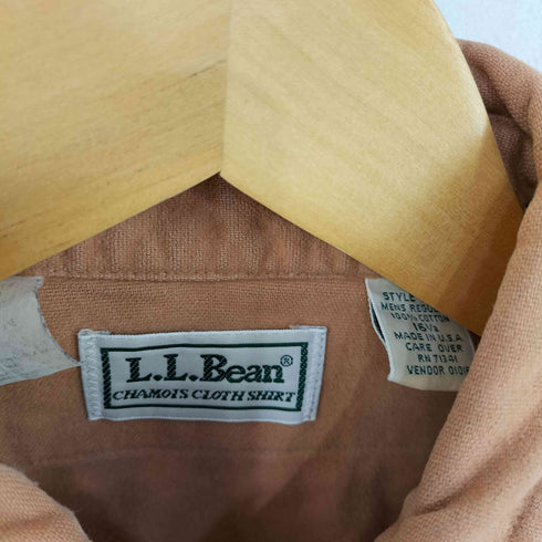 エルエルビーン L.L.Bean 80-90s USA製 両ポケ シャモアクロスL/Sシャツ メンズ