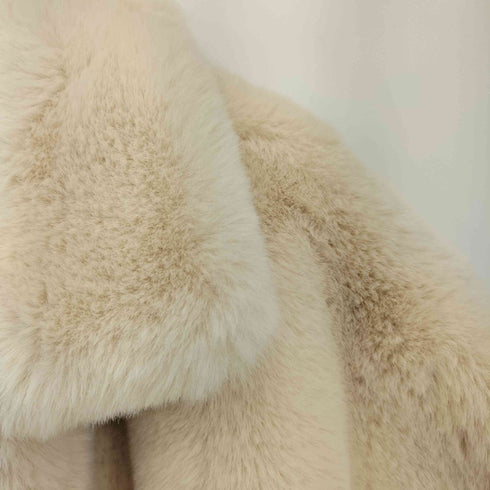 YU QIAN NIAN Rabbit Faux Eco-Fur Coat ラビットフェイクエコファーコート レディース