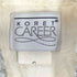 KORET CAREER USA製 ストライプ柄 ウール ノーカラーニット レディース JPN:M