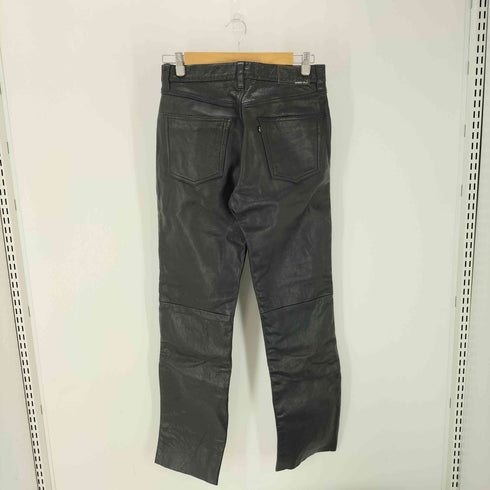 アヴィレックス AVIREX 牛革 gripper zipper レザーストレートパンツ メンズ JPN:L