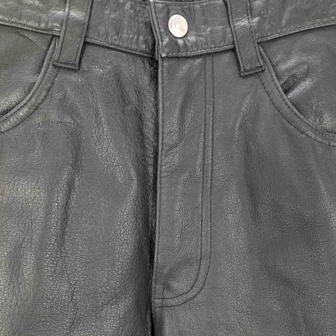 アヴィレックス AVIREX 牛革 gripper zipper レザーストレートパンツ メンズ JPN:L