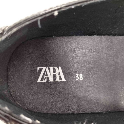 ザラ ZARA エナメルメリージェーン 厚底ローファー レディース JPN:38