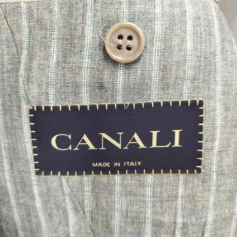 カナーリ CANALI イタリア製2B背抜きリネンテーラードジャケット メンズ 48