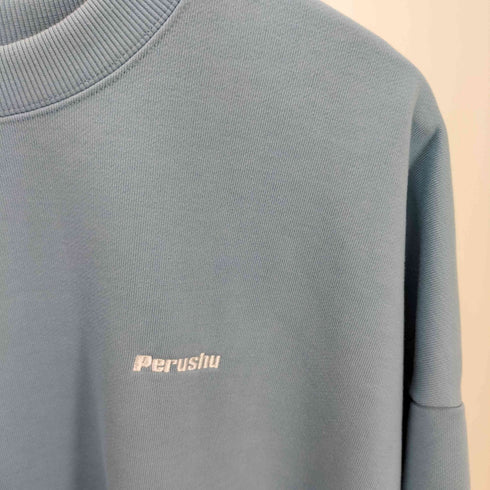 ペルーシュ Perushu フロントロゴ刺繍クルーネックスウェットシャツ メンズ JPN:M