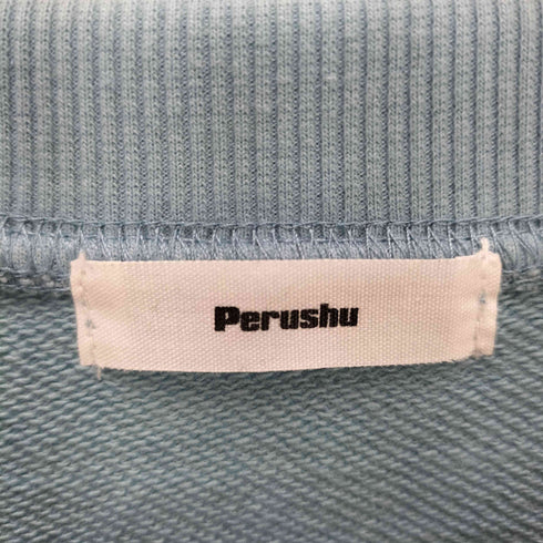 ペルーシュ Perushu フロントロゴ刺繍クルーネックスウェットシャツ メンズ JPN:M