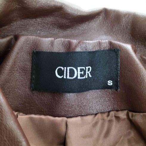 サイダー CIDER フェイクレザー ジッパー ジャケット レディース import:S