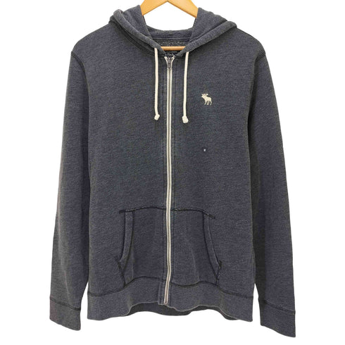 アバクロンビーアンドフィッチ Abercrombie & Fitch ロゴ刺繍 ジップアップパーカー レディース import:M