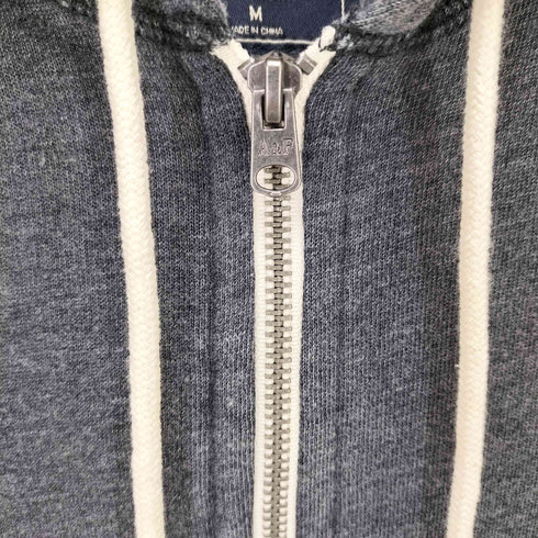 アバクロンビーアンドフィッチ Abercrombie & Fitch ロゴ刺繍 ジップアップパーカー レディース import:M