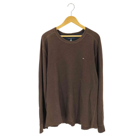 トミーヒルフィガー TOMMY HILFIGER 刺繍 長袖サーマルニット メンズ JPN:XL