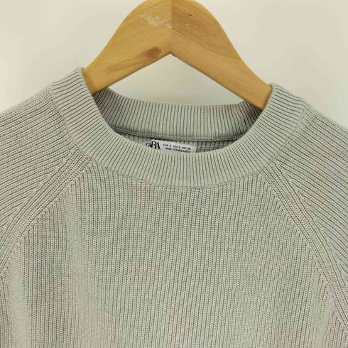 ザラ ZARA ラグランスリーブ コットンニット セーター メンズ import:S