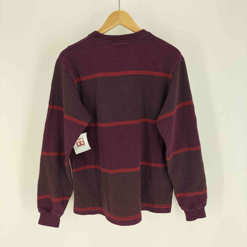 バーバリアン BARBARIAN 90-00S カナダ製 ボーダー ダイ クルーネック L/S Tシャツ メンズ import:L