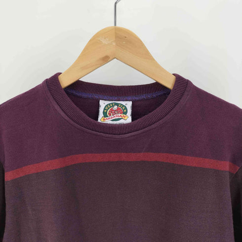 バーバリアン BARBARIAN 90-00S カナダ製 ボーダー ダイ クルーネック L/S Tシャツ メンズ import:L