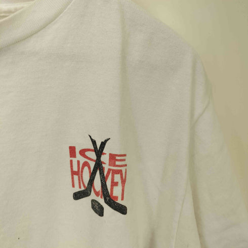 Aussie 90S USA製 アイスホッケープリント S/S Tシャツ メンズ import:M
