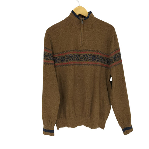 トミーヒルフィガー TOMMY HILFIGER ノルディック柄ハーフジップニット メンズ JPN:XL