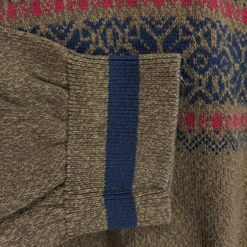 トミーヒルフィガー TOMMY HILFIGER ノルディック柄ハーフジップニット メンズ JPN:XL