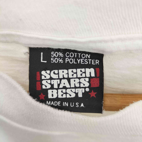スクリーンスターズ SCREEN STARS 80-90S USAモック製 モックネック L/S プリントTシャツ メンズ import:L