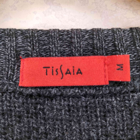TISSAIA フロントダイヤモンド柄クルーネックニット メンズ JPN:M