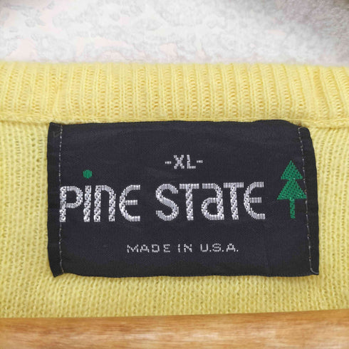 PINE STATE USA製 フロント刺繍Vネックニット メンズ JPN:XL