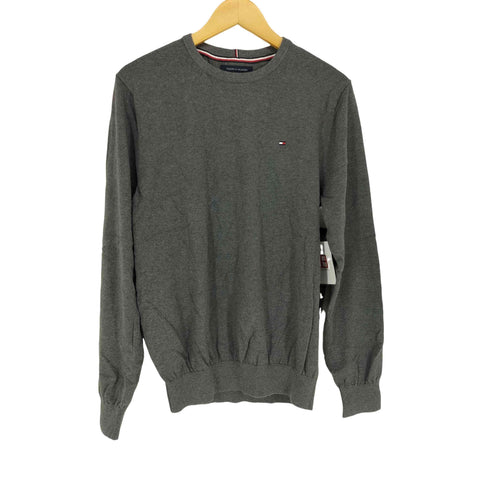 トミーヒルフィガー TOMMY HILFIGER ロゴ刺繍クルーネックニット メンズ JPN:L