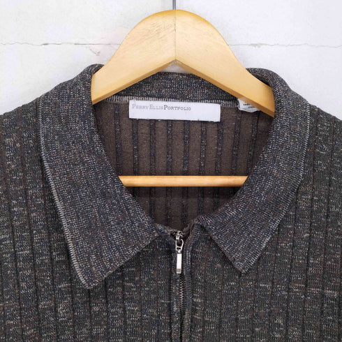 ペリーエリスポートフォリオ PERRY ELLIS PORTFOLIO 襟付ハーフジップニット メンズ 2XLT