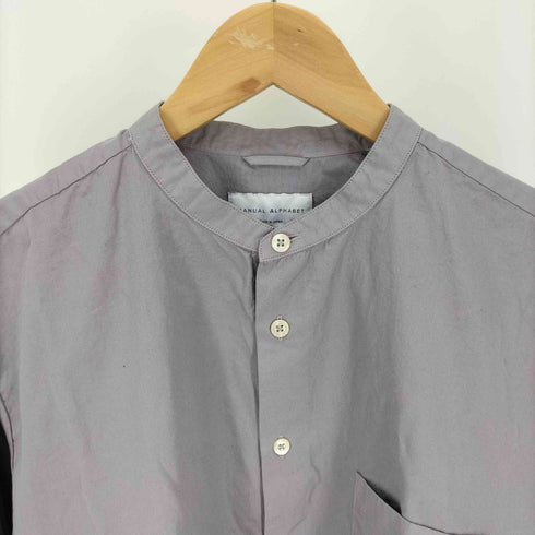 マニュアルアルファベット MANUAL ALPHABET LOOSE FIT BAND COLLAR SHT ルーズ フィット バンドカラー シャツ メンズ JPN:3