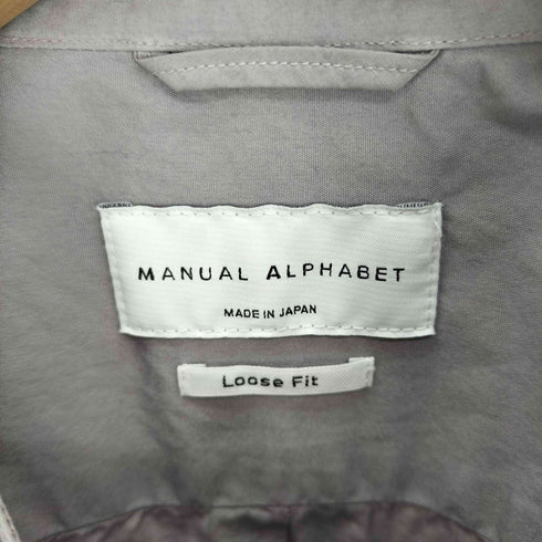 マニュアルアルファベット MANUAL ALPHABET LOOSE FIT BAND COLLAR SHT ルーズ フィット バンドカラー シャツ メンズ JPN:3