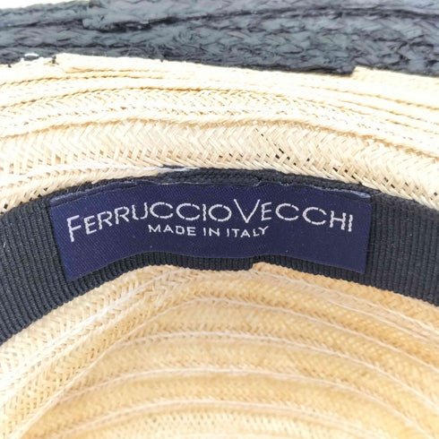 フェリシオベッキ FERRUCCIO VECCHI マニラ麻 ストローハット レディース