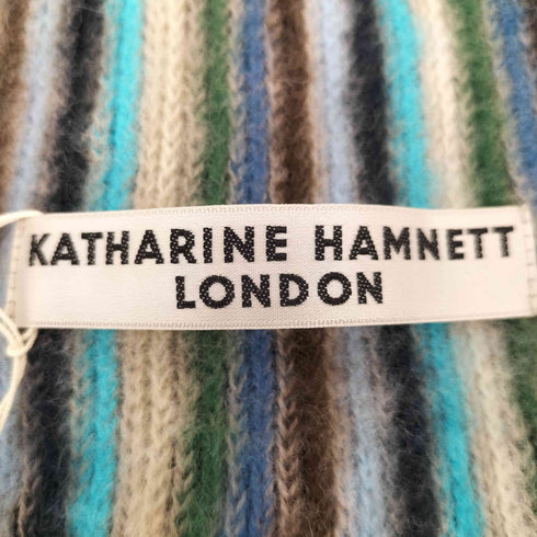 キャサリンハムネットロンドン KATHARINE HAMNETT LONDON アクリル ストライプマフラー レディース FREE