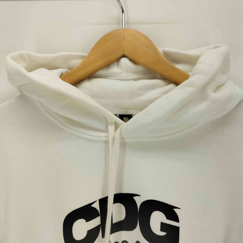 シーディージーコムデギャルソン CDG COMME des GARCONS AD2019 ロゴフーディーポンチョスウェットパーカー メンズ JPN:L