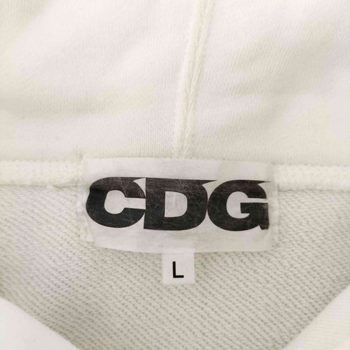 シーディージーコムデギャルソン CDG COMME des GARCONS AD2019 ロゴフーディーポンチョスウェットパーカー メンズ JPN:L