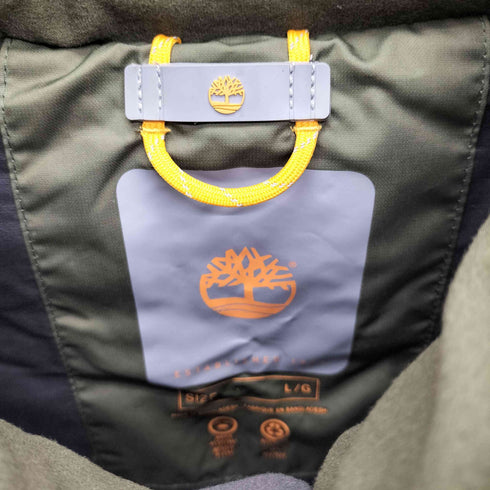 ティンバーランド Timberland ロゴ プリント ジップアップ ダウン ベスト メンズ import:L