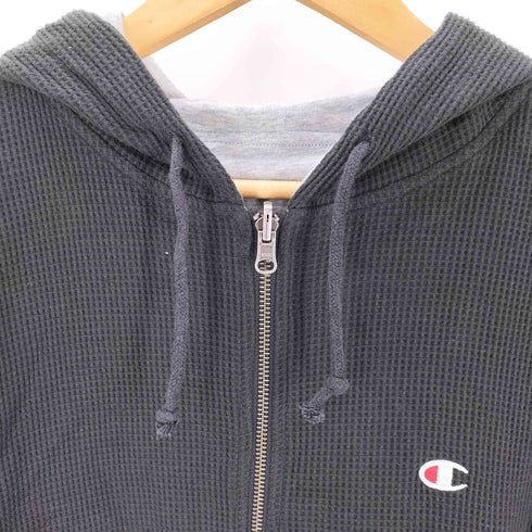 チャンピオン Champion ロゴ刺繍 サーマルジップアップリバーシブルパーカー メンズ JPN:L