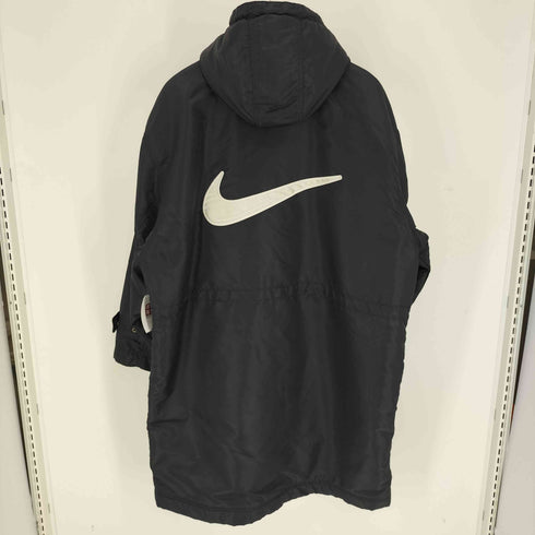 ナイキ NIKE 90S 白タグ 裏ボア ビッグ スウッシュ 刺繍 フーデッド ベンチコート メンズ import:L