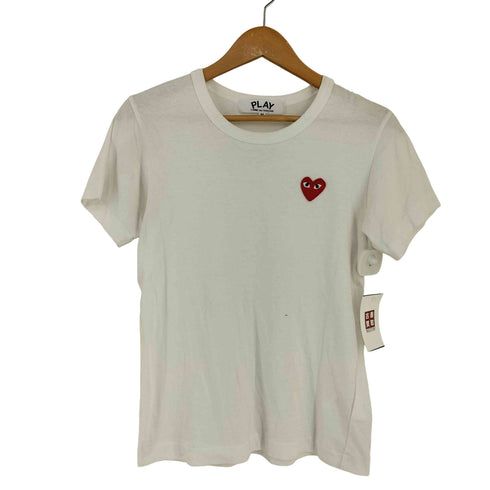 プレイコムデギャルソン PLAY COMME des GARCONS Embroidered heart T-Shirt レディース import:M