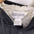 アディダス adidas 80-90S 三角タグ 裏ボア ビッグ トレフォイル ロゴ プリント ナイロン スナップボタン フーデッド ベンチコート メンズ import:M