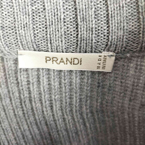 PRANDI 異素材切替 モックネック ドライバーズニット ダブルジップ メンズ S