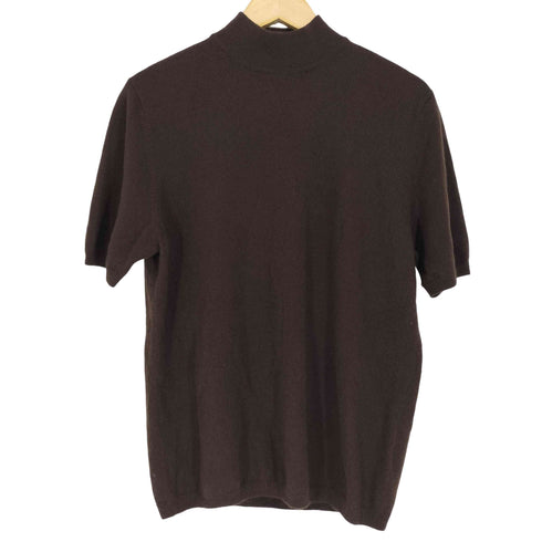 カシミヤ100 ハイネックS/Sニット レディース 3L