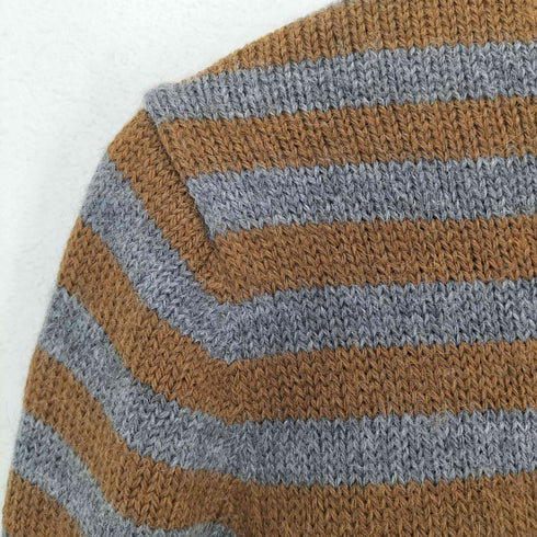 ヴァンダルストラット VAN DER STRAETE アルパカ混 ウール ボーダーニット メンズ import:M