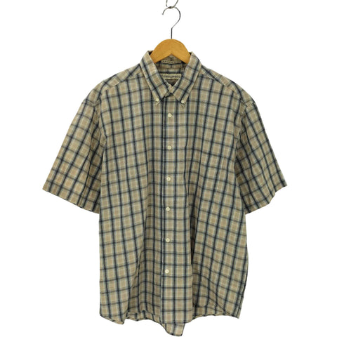 マンシングウェア Munsingwear チェック柄 ショートスリーブボタンダウLシャツ メンズ import:L