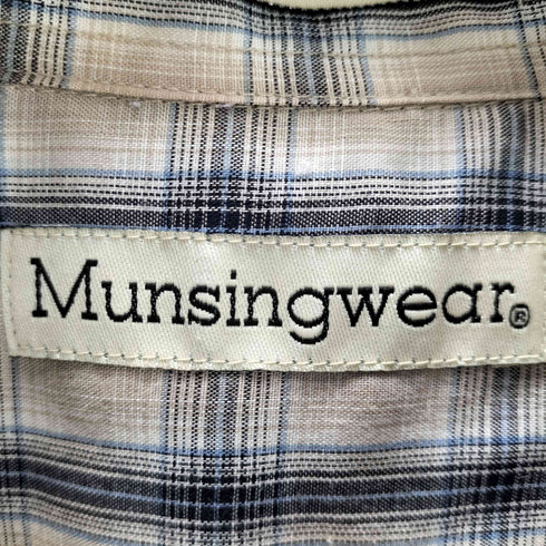 マンシングウェア Munsingwear チェック柄 ショートスリーブボタンダウLシャツ メンズ import:L