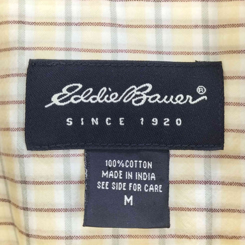 エディーバウアー Eddie Bauer チェック柄 ショートスリーブボタンダウンシャツ メンズ import:M