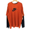 ナイキ NIKE フロントスウォッシュプリント フェイクレイヤードロングスリーブTシャツ メンズ XXL