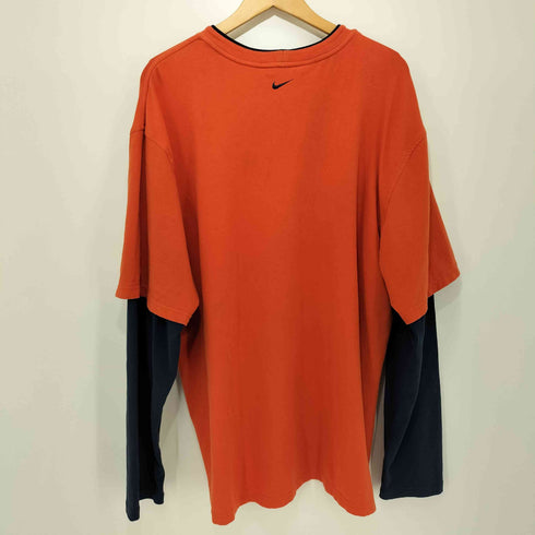 ナイキ NIKE フロントスウォッシュプリント フェイクレイヤードロングスリーブTシャツ メンズ XXL